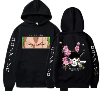 Anime Print Fleece Hoodies Autumn Men Women Long Sleeved Sweatshirts Streetwear Oversized Casual Hooded Pullover Y2K Clothes