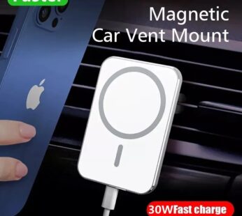 Chargeur de voiture magnétique sans fil pour iPhone, support de téléphone, support de support, station de charge rapide, Macsafe, 12, 13, 14 Pro Max, Mini, 30W