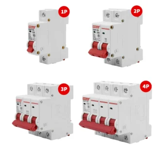 DZ47-63 AC 230V-400V MCB 1P-4P 6A-63A Miniature Circuit Breaker Overload Short Circuit Protector Household Air Switch Din Rail