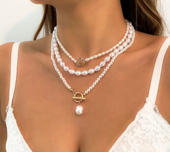 Ingmark-Collier Vintage avec Perle en Forme de Cœur OT pour Femme, Accessoire de Mariage pour Patients, Nouvelle Collection