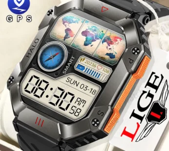 Lige 650mAh Battery Watch Waterproof Men Smart Watch Compass Weather Outdoor Sports SmartWatch GPS Movement Track Bluetooth Call