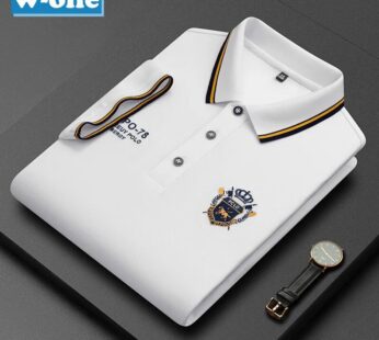 Polo de golf de luxe coréen pour hommes, chemises en coton beige, Économie pour hommes, vêtements de marques célèbres, haute qualité, 2023, été, 100