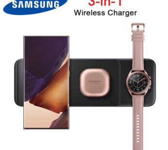 Samsung – écouteurs à rabat avec chargeur sans fil rapide, pour Galaxy S23 S22 S21 Ultra S10 Note20 Z, EP-P6300, 3 en 1