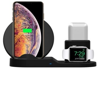 Station de charge sans fil Qi 3 en 1 10W, charge rapide, pour iPhone 11 Pro XR XS Max 8, pour Apple Watch 2 3 4 5, pour AirPods Pro