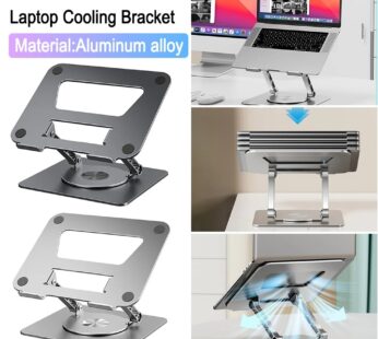 Support de Table de refroidissement creux pliable pour ordinateur portable, rotatif à 360 degrés, réglable en hauteur, en alliage d’aluminium, pour MacBook