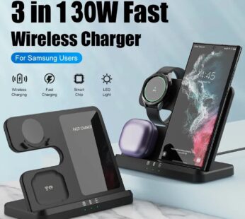 Support de chargeur sans fil pour Samsung Galaxy, 3 en 1, S23, S22, 21 Ultra, S20, 30W, charge rapide, station S6 Watch, support 6/5, Buds2 Pro