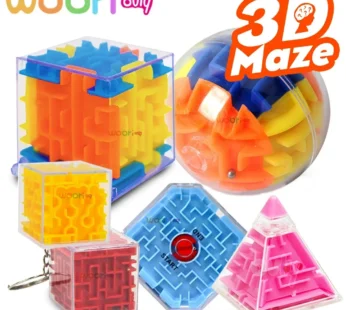 Cube magique labyrinthe 3D transparent, jouet anti-stress, puzzle de vitesse, jeu de balle roulante, éducation des enfants, 1 à 3 pièces