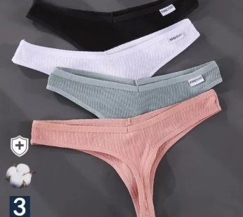 Culotte string en coton pour femme, sous-vêtement sexy, résistant et coloré, lingerie de la taille M à XL, à la mode, 3 pièces par lot