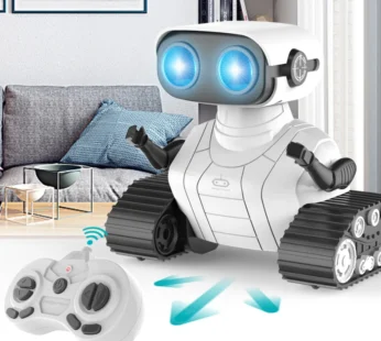 Robot Intelligent Rechargeable RC Ebo, Jouet Interactif Télécommandé avec Musique, Yeux PhtalLED, Cadeau pour Enfant