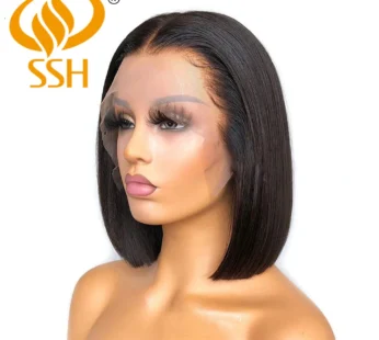 SSH T Part Bob Lace Front Perruques de Cheveux Humains pour Femmes, 8-16 ”, Brésilien Droit Court, 13 bronchLace Perruques