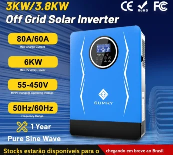 Onduleur à onde sinusoïdale pure MPPT Onduleur hybride SUMRY 3kw 3.8kw 6.2kw 24v 48V AC220-240V solaire